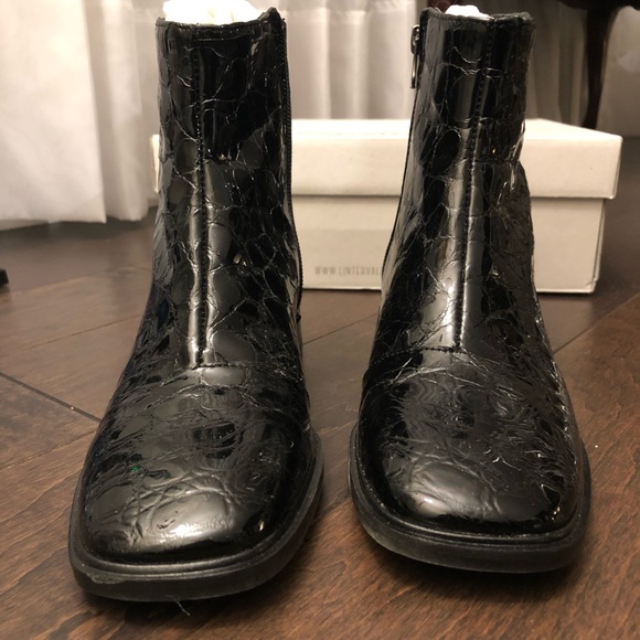 L’intervalle Galway Croco Ankle Boots size 38 (7.5/8) - Picture 4 of 6